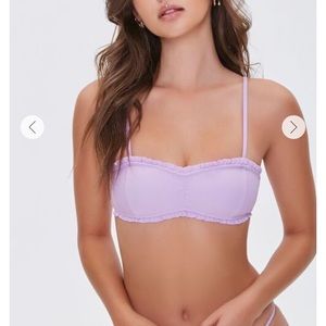 Forever 21 Violet Ruffled Bralette Bikini Top
